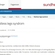 Restless legs syndrome. Det gjorde ondt!